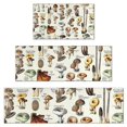 thumbnail image 1 of Brown Mushroom Label Light Pattern Kitchen Rugs Sets Of 3,Kitchen Runner Rugs Non Skid Washable,Decorative Kitchen Floor Mats for Kitchen,Sink,Laundry,17"x30"+ 17"x47" + 17"x59", 1 of 6