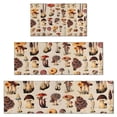thumbnail image 1 of Brown Mushroom Label Light Pattern Kitchen Rugs Sets Of 3,Kitchen Runner Rugs Non Skid Washable,Decorative Kitchen Floor Mats for Kitchen,Sink,Laundry,17"x30"+ 17"x47" + 17"x59", 1 of 6