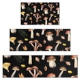 thumbnail image 1 of Brown Mushroom Leaf Black Pattern Kitchen Rugs Sets Of 3,Kitchen Runner Rugs Non Skid Washable,Decorative Kitchen Floor Mats for Kitchen,Sink,Laundry,17"x30"+ 17"x47" + 17"x59", 1 of 6