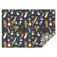 thumbnail image 1 of Brown Mushroom Leaf Dark Blue Pattern Rectangle Tablecloth 60"x84",Waterproof Polyester Rectangle Table Cloth, Wipeable Spillproof Polyester Tablecloth for Dining, Camping, Indoor and Outdoor, 1 of 5
