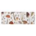 thumbnail image 1 of Brown Mushroom Leaf Light Pattern Kitchen Rug Mat,Kitchen Runner Rugs Non Skid Washable,Decorative Kitchen Floor Mats for Kitchen,Sink,Laundry,17"x47.2", 1 of 7