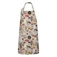 thumbnail image 1 of Brown Mushroom Line Light Pattern Apron-Garden Aprons for Women with Pockets-Cotton Linen Waterproof Kitchen Cooking Gardening Aprons Adjustable for Kitchen,Cooking,BBQ and Salon 33x27 Inch, 1 of 7
