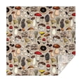 thumbnail image 1 of Brown Mushroom Line Light Pattern Square Tablecloth,Waterproof Square Table Cover,Wipeable Spillproof Washable Table Cover for Home Kitchen Party Decor 60"x60"(152x152cm), 1 of 6