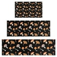 thumbnail image 1 of Brown Mushroom Pattern Black Pattern Kitchen Rugs Sets Of 3,Kitchen Runner Rugs Non Skid Washable,Decorative Kitchen Floor Mats for Kitchen,Sink,Laundry,17"x30"+ 17"x47" + 17"x59", 1 of 6