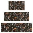 thumbnail image 1 of Brown Mushroom Plant Black Pattern Kitchen Rugs Sets Of 3,Kitchen Runner Rugs Non Skid Washable,Decorative Kitchen Floor Mats for Kitchen,Sink,Laundry,17"x30"+ 17"x47" + 17"x59", 1 of 6