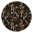 thumbnail image 1 of Brown Mushroom Plant Black Pattern Round Fitted Tablecloth with Elastic Edge,Dining Table Cover Waterproof,Outdoor Round Tablecloth for Camping,Dining,Indoor and Outdoor, 1 of 7