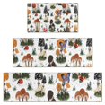 thumbnail image 1 of Brown Mushroom Plant White Pattern Kitchen Rugs Sets Of 3,Kitchen Runner Rugs Non Skid Washable,Decorative Kitchen Floor Mats for Kitchen,Sink,Laundry,17"x30"+ 17"x47" + 17"x59", 1 of 6