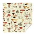 thumbnail image 1 of Brown Mushroom Sketch Beige Pattern Square Tablecloth,Waterproof Square Table Cover,Wipeable Spillproof Washable Table Cover for Home Kitchen Party Decor 52"x52"(132x132cm), 1 of 6