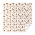 thumbnail image 1 of Brown Mushroom White Pattern Square Tablecloth,Waterproof Square Table Cover,Wipeable Spillproof Washable Table Cover for Home Kitchen Party Decor 42"X42"(107x107cm), 1 of 6