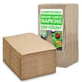 thumbnail image 1 of Brown Napkins Disposable, Paper Napkins Everyday 500 Count, Compostable, Biodegradable, Eco-Friendly, Tan Napkins Bulk for Commercial Restaurants, Dinner Parties, Crafts, 1 of 7