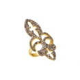 thumbnail image 1 of AFFY Brown Natural Diamond Fleur-De-Lis Ring In 10k Yellow Gold (1.37 Cttw), 1 of 1