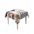 thumbnail image 1 of Brown Nave Blue Boho Suqare Tablecloth - 60 x 60 Inch, Modern Geometric Botanical Waterproof & StainResistant Tablecloth, Washable Oil-proof Table Cover for Dining/Party/Wedding/Camping/Buffet, 1 of 9