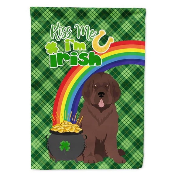 Brown Newfoundland St. Patrick's Day Flag Garden Size