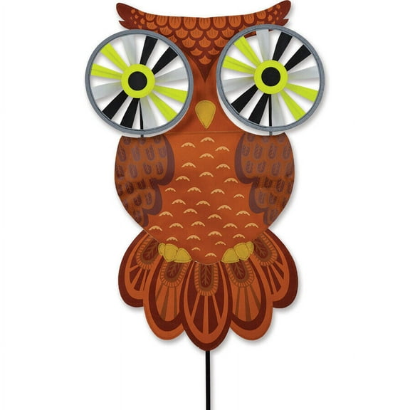 Brown Night Owl Wind Spinner 27"