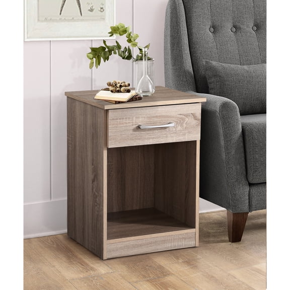 Brown Nightstand With Warm Wood Look - 24" H X 18" W 16" D Keep Living Room Neat And Tidy Casual Style Ample Storage For A Space Decor Assembly Required