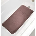 thumbnail image 1 of Brown Non-Slip Foam Bathtub Shower Mat With Suction Cups - 36" x 17", 1 of 3
