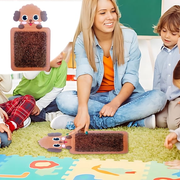 Brown Non-woven Sensory Feel Pad, Infant Tactile Exploration Early Education Toy, Multi-texture Multi-color Cognitive Training, Calming Relaxation Special Needs Educational Learning Toy