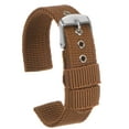 thumbnail image 1 of Uxcell Brown Nylon Watch Band 16mm Width Soft and Comfortable Nylon Strap with Silver Buckle, 1 of 6
