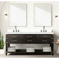 thumbnail image 1 of Brown Oak Double Bath Vanity 72 In. W - White Quartz Top, Solid Wood Soft Close, 4 Drawers & Open Cabinet For Adequate Storage X 22 With Top Wood, Close Varied Solutions, 1 of 4