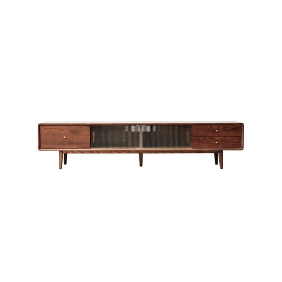 Brown Oak - European TV Cabinet - Main Living Area - More Storage and Easy Setup