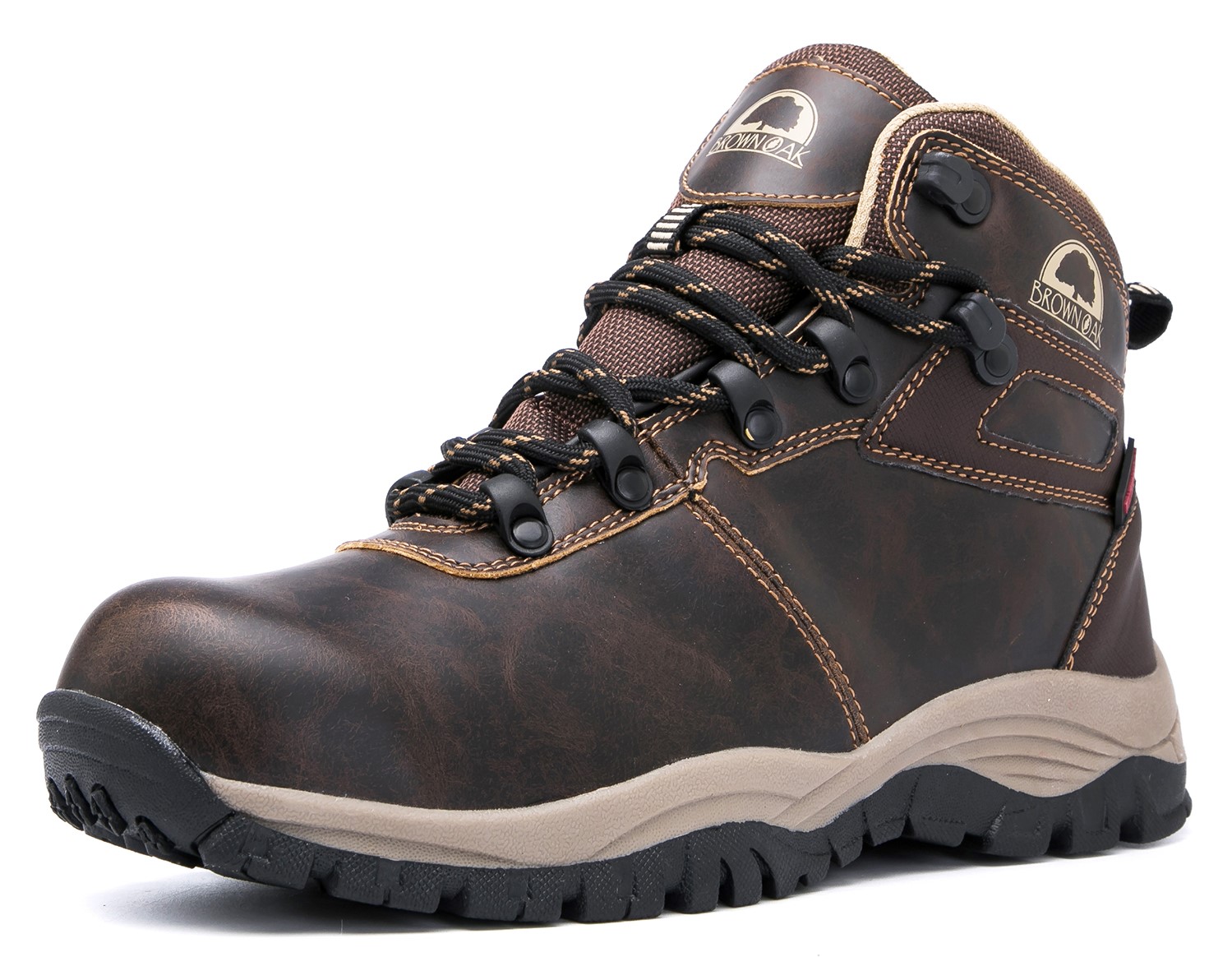 Brown Oak Womens Waterproof Trekking Camping Backpacking Outdoor Shoes Hiking Boots - image 1 of 7