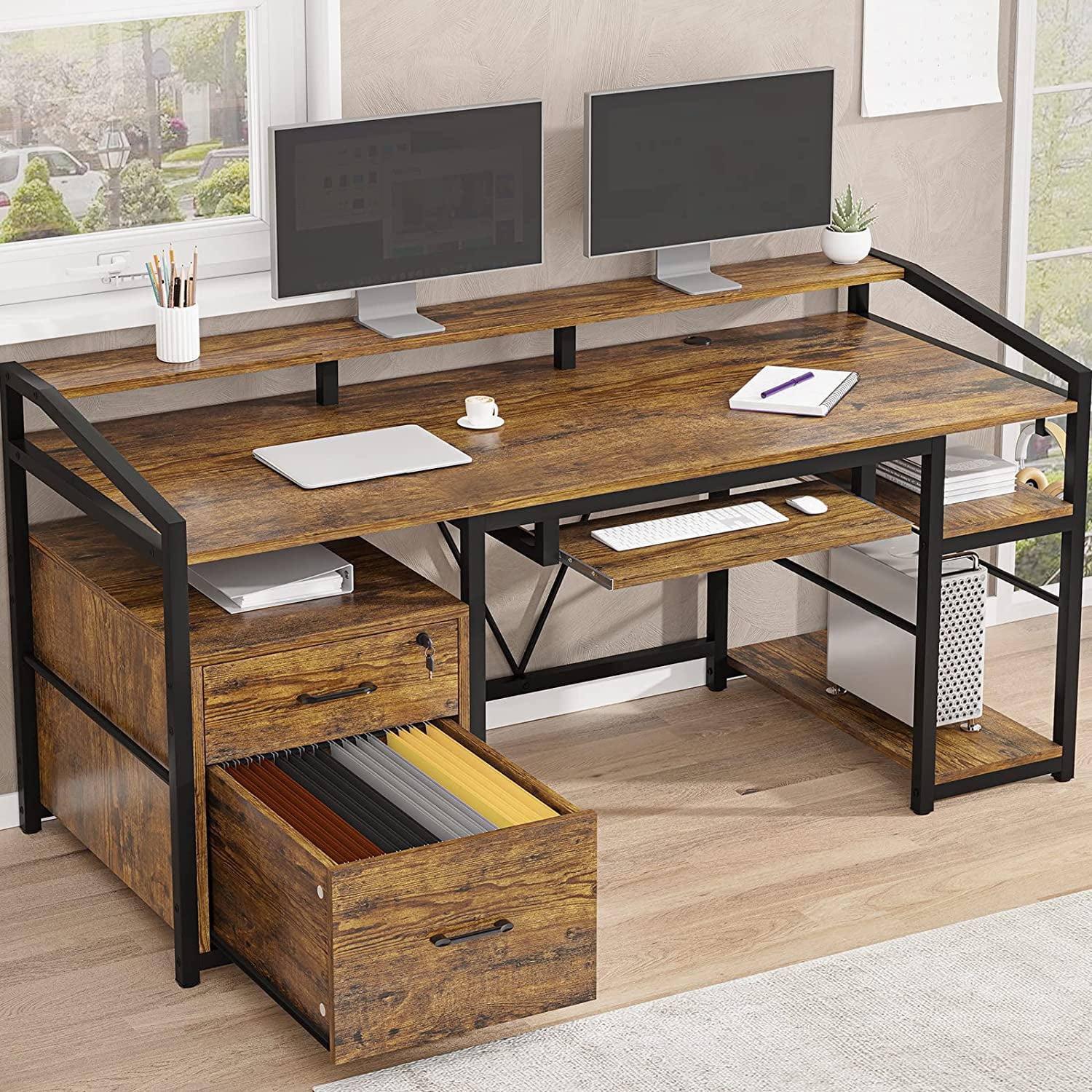 https://i5.walmartimages.com/seo/Brown-Office-Computer-Desk-with-Drawers-5-in-1-Home-Office-Gaming-Desk-Table-with-Keyboard-Tray-Monitor-Shelf_aedfdff2-5e82-490f-a8c0-dd9f4ce83464.160feef49963517d0f866355563f6cd5.jpeg