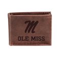 thumbnail image 1 of Brown Ole Miss Rebels Bi-Fold Leather Wallet, 1 of 1