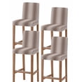 thumbnail image 1 of Brown Ombre Bar Stool Covers Set of 4, Modern Abstract Art Farmhouse Gradient Stretch Washable Bar Chair Covers with Backs, Removable Pub Counter Height Chair Cover for Kitchen Dining Room Cafe, 1 of 7