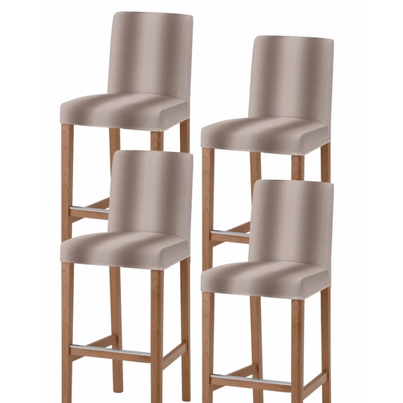 Brown Ombre Bar Stool Covers Set of 4, Modern Abstract Art Farmhouse Gradient Stretch Washable Bar Chair Covers with Backs, Removable Pub Counter Height Chair Cover for Kitchen Dining Room Cafe