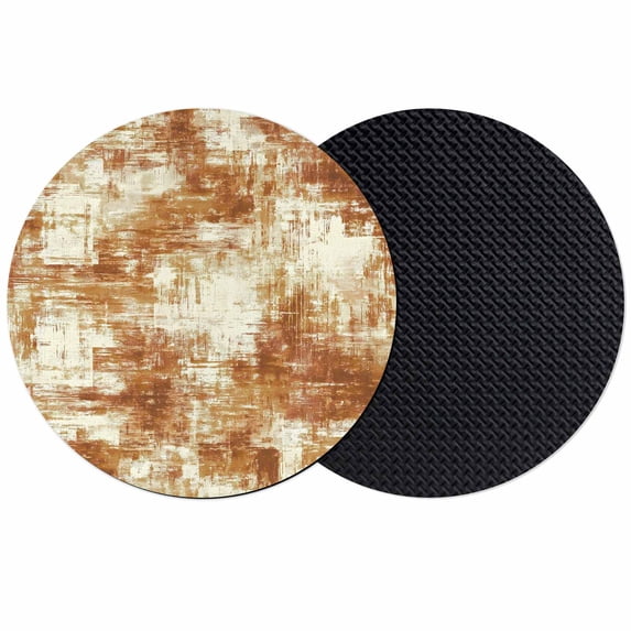 Brown Ombre Coasters Set of 2, Absorbent Coasters for Drinks, Gradient Abstract Art Vintage Coaster for Desk Coffee Table Protection, Home Decor House Warming Gifts 4"
