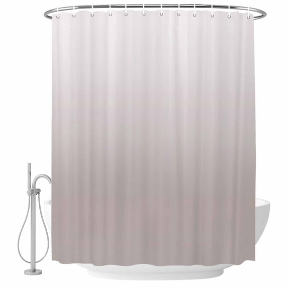 Brown Ombre Fabric Shower Curtain Gradient Gradual Color Washable Shower Curtains for Bathroom, Waterproof Bath Curtain with Hooks Home Decor 72x84in