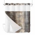 thumbnail image 1 of Brown Ombre No Hook Shower Curtain Waterproof, Bathroom Curtains with Snap in Liners and See Through Top Window, Modern Abstract Art Oil Painting Hotel Style Bathtub Curtains Shower 72"Wx78"L, 1 of 8