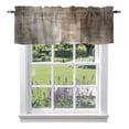 thumbnail image 1 of Brown Ombre Kitchen Curtain Valances for Windows Farmhouse Short Curtains, Modern Abstract Oil Painting Art Rod Pocket Valance Curtain for Bedroom Cafe Living Room, 1 of 8
