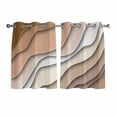 thumbnail image 1 of Brown Ombre Kitchen Curtains Short 54 Inch Length, Modern Geometric Abstract Aesthetic Cream Grommet Top Bedroom Living Room Curtains, Light Filtering Cafe Curtain Drapes 2 Panels Set 84''x54'', 1 of 9