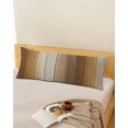 thumbnail image 1 of Brown Ombre Long Body Pillow Covers, Vintage Country Wooden Soft Breathable Throw Pillow Cases with Invisible Zipper, Decorative Pillowcase Pillows Protectors for Sofa Bed Couch 20"x60", 1 of 9
