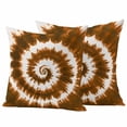 thumbnail image 1 of Brown Ombre Outdoor Waterproof Pillow Covers, Country Vintage Ethnic Tribal Tie Dye Decorative Square Throw Pillowcase Sofa Cushion Sham for Patio/Couch/Chair, 20"x20" 2 Pack, 1 of 8