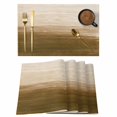 thumbnail image 1 of Brown Ombre Placemats Set of 4, Modern Abstract Art Ocean Oil Painting Placemats for Dining Table, Place Mats for Kitchen Tabletop, Waterproof Wipeable Dining Table Mats Set, 1 of 9