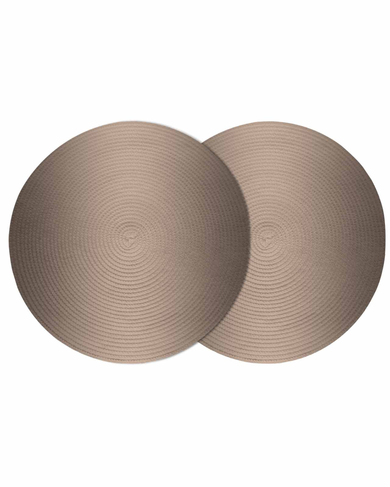 Brown Ombre Round 13 Inch Placemats Set of 2, Modern Gradient Abstract ...