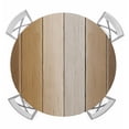 thumbnail image 1 of Brown Ombre Round Tablecloth for 55-60 Inch Tables, Fitted Table Cover with Elastic Edge, Vintage Country Wooden Waterproof Outdoor Table Cloth Protector for Patio Garden Dinner Picnic, 1 of 9