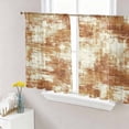 thumbnail image 1 of Brown Ombre Sheer Curtains 45 Inch Length 2 Panels Set, Gradient Abstract Art Vintage Voile Window Treatment Rod Pocket Small Kitchen Curtains Drapes for Bedroom 52"x45"x2, 1 of 7