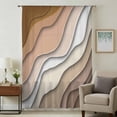 thumbnail image 1 of Brown Ombre Sheer Curtains 72 Inches Long, Modern Geometric Abstract Aesthetic Cream Light Filering Curtains, Breathable Simi Curtain Privacy Drapes for Living Room Bedroom Window Treatment, 1 of 9