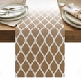 thumbnail image 1 of Brown Ombre Stripe Table Runner - 108 Inch Long, Kitchen Dining Table Runner Dresser Scarves, Modern Abstract Art Gradient Striped Farmhouse Decor for Coffee Tables Wedding Party Banquet, 1 of 8