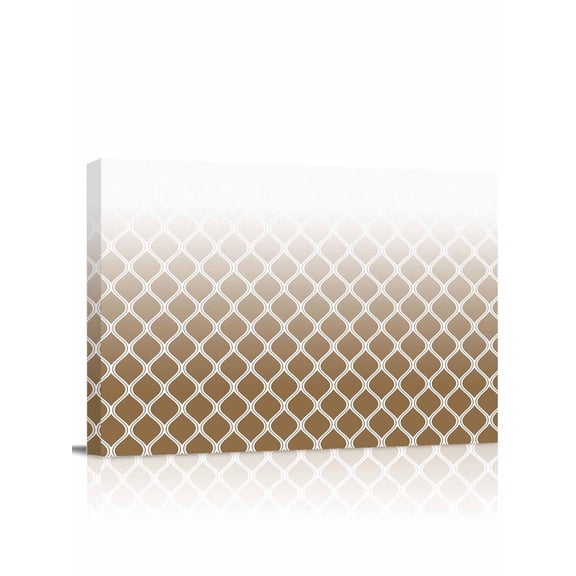 Brown Ombre Stripe Wall Art for Living Room,Canvas Picture Wall Decor for Bathroom Bedroom,Modern Abstract Art Gradient Striped Painting Artwork for Office Kitchen Hallway Dining Room Decor 12"x16"