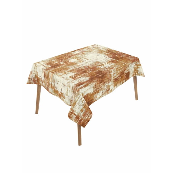Brown Ombre Table Cloth, Waterproof Tablecloth for Rectangle Tables, Gradient Abstract Art Vintage Reusable Washable Fabric Table Cover for Restaurant Kitchen Dining Tables 60"x84"
