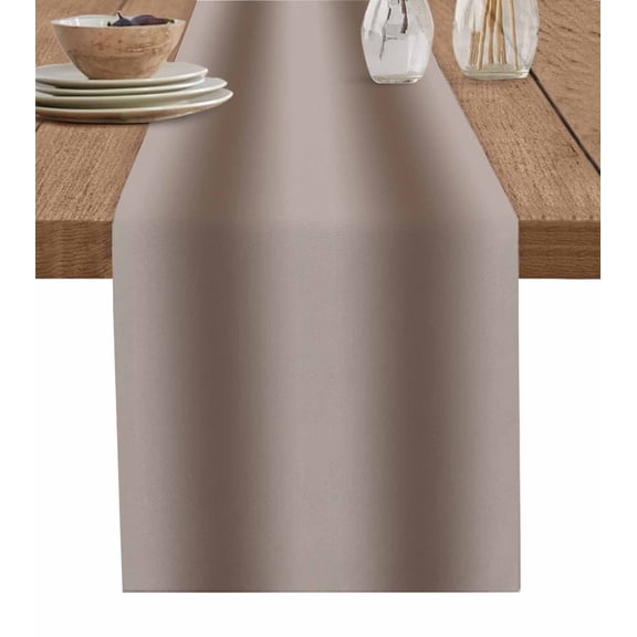 Brown Ombre Table Runner Grey Modern Abstract Art Tablerunners 13 x 48 Inch, Table Decorations Tabletop Scarf for Summer Gathering Holiday Farmhouse Kitchen Dining Decor