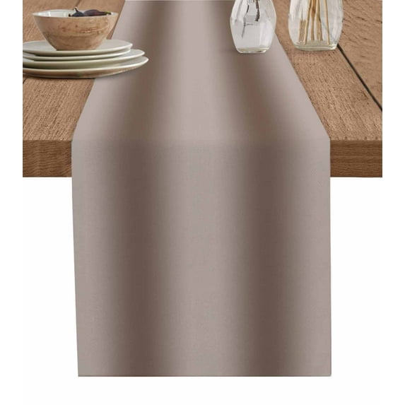 Brown Ombre Table Runner Grey Modern Abstract Art Tablerunners 13 x 70 Inch, Table Decorations Tabletop Scarf for Summer Gathering Holiday Farmhouse Kitchen Dining Decor