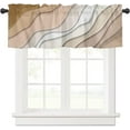 thumbnail image 1 of Brown Ombre Valance Curtain for Kithchen Windows Brown and White Gradient Modern Abstract Geometric Valance Tier Curtain Rod Pocket Valances for Bedroom/Living Room/Bathroom, 1 Panel, 54 x 18 Inch, 1 of 6