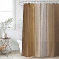 thumbnail image 1 of Brown Ombre Waterproof Fabric Shower Curtain, Vintage Country Wooden Waterproof Fabric Shower Curtain for Bathroom Curtains Bathtubs Hotel Washable Shower Curtains with 12 Hooks Extra Long 72x96, 1 of 8
