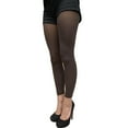 thumbnail image 1 of Brown Opaque Footless Tights for Women, 1 of 2