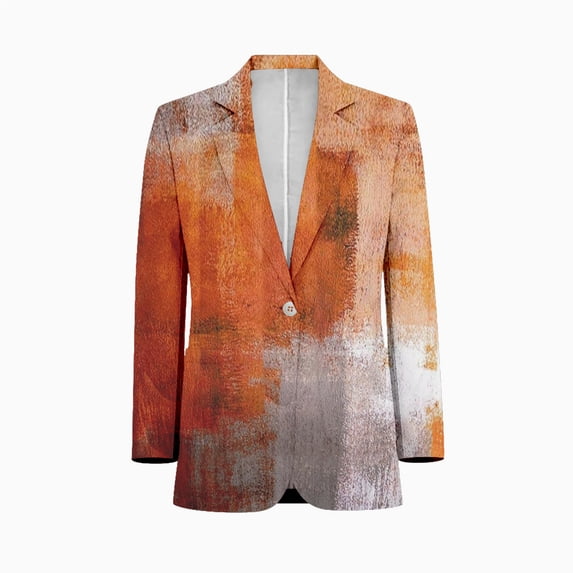 Brown Orange Background Abstract Texture Customized Men's Suits full man Shawl Collar Gentleman Suits for Wedding Business